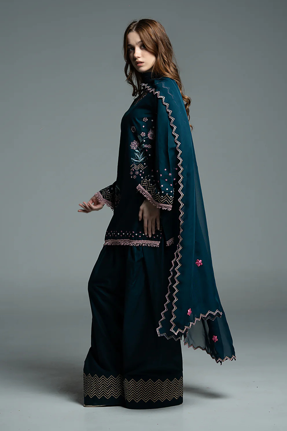 Zarqaa Embroidered 3-Piece