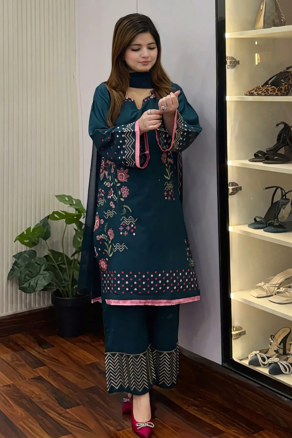 Zarqaa Embroidered 3-Piece
