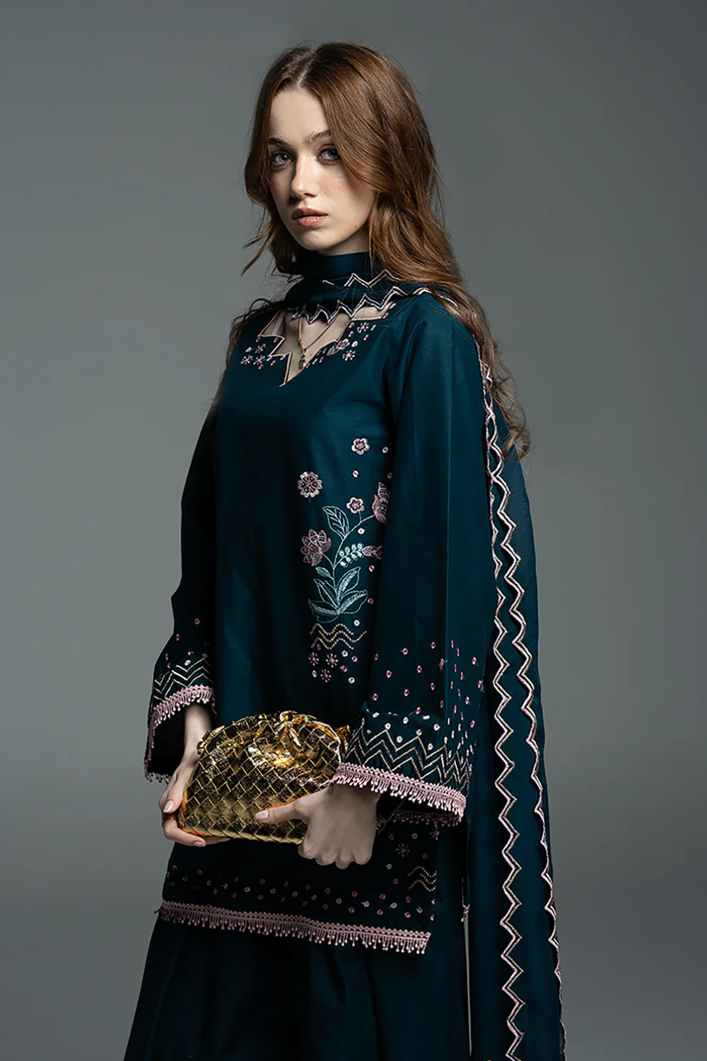 Zarqaa Embroidered 3-Piece