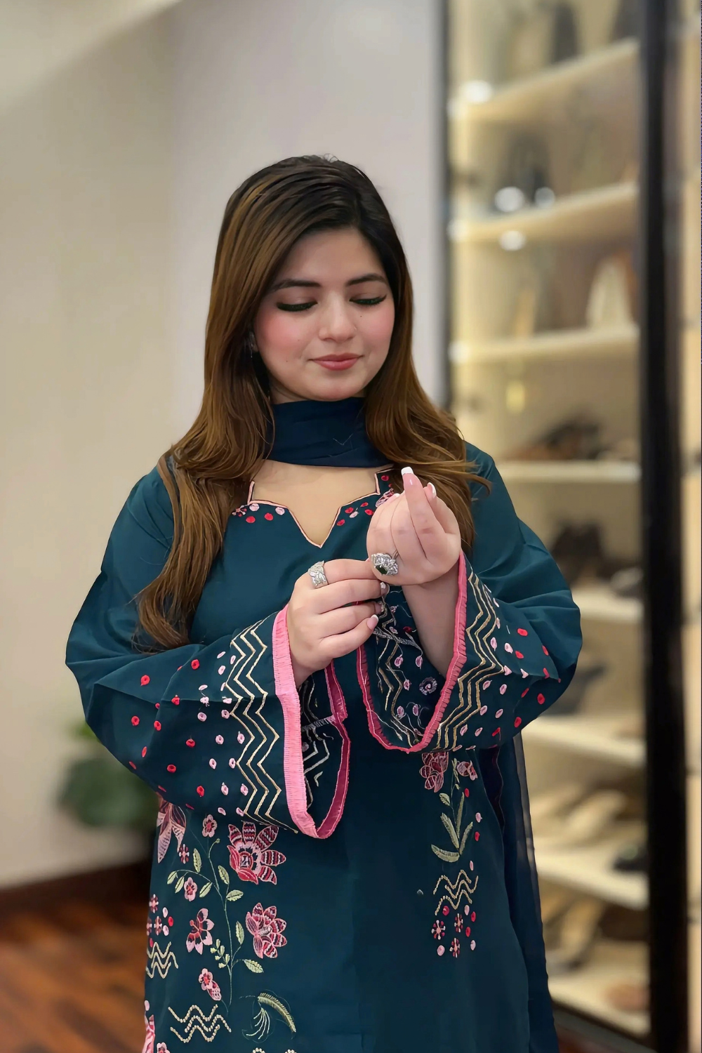 Zarqaa Embroidered 3-Piece