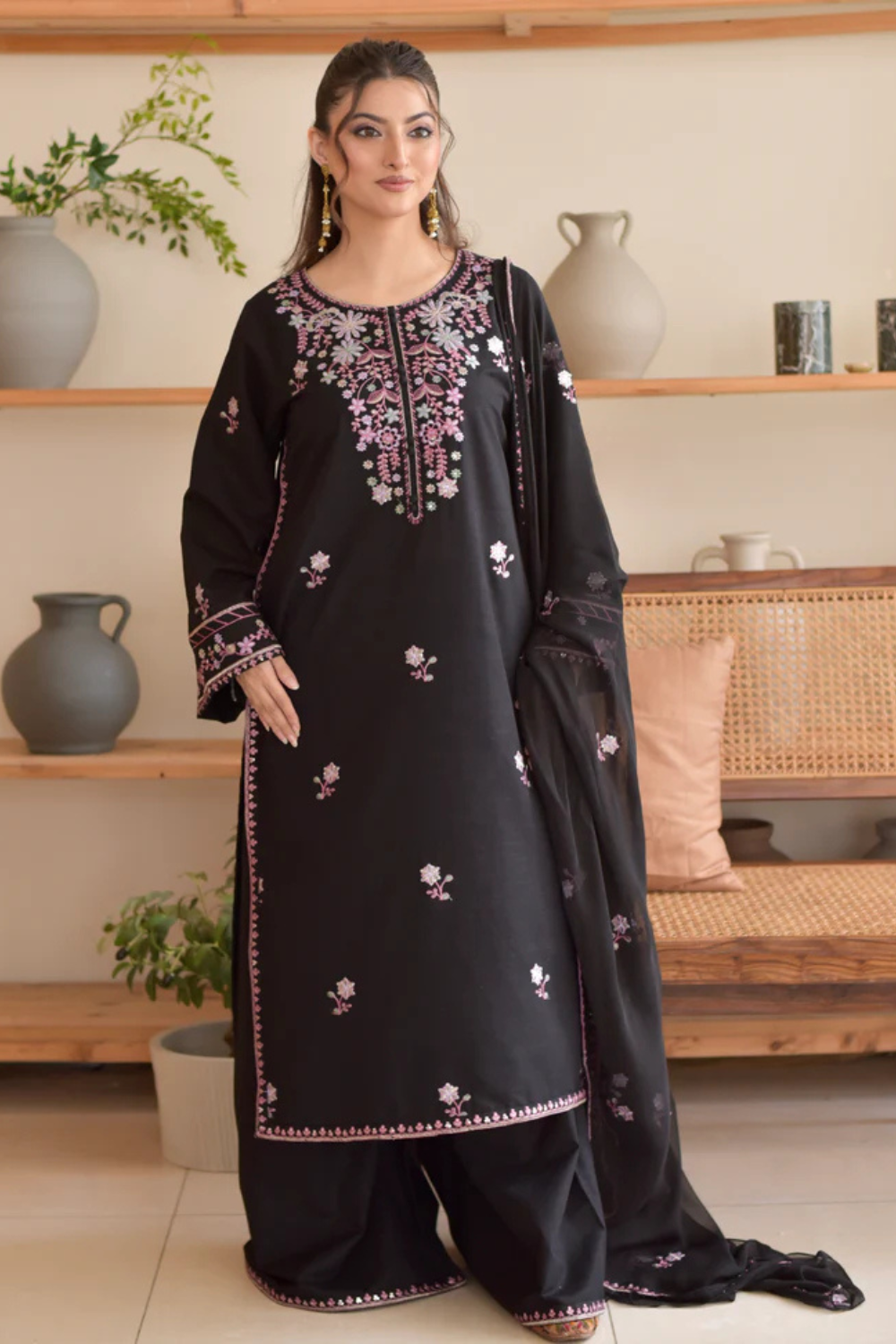 Zoya | Embroidered 3-Piece